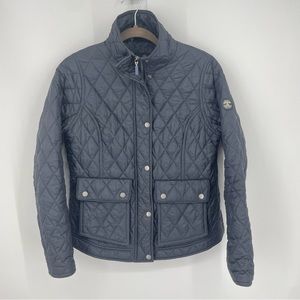 Barbour Fairway Quilted Jacket, Size 6 blue gray